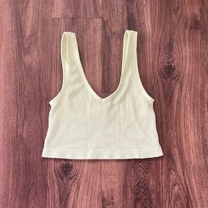 green cropped tank top